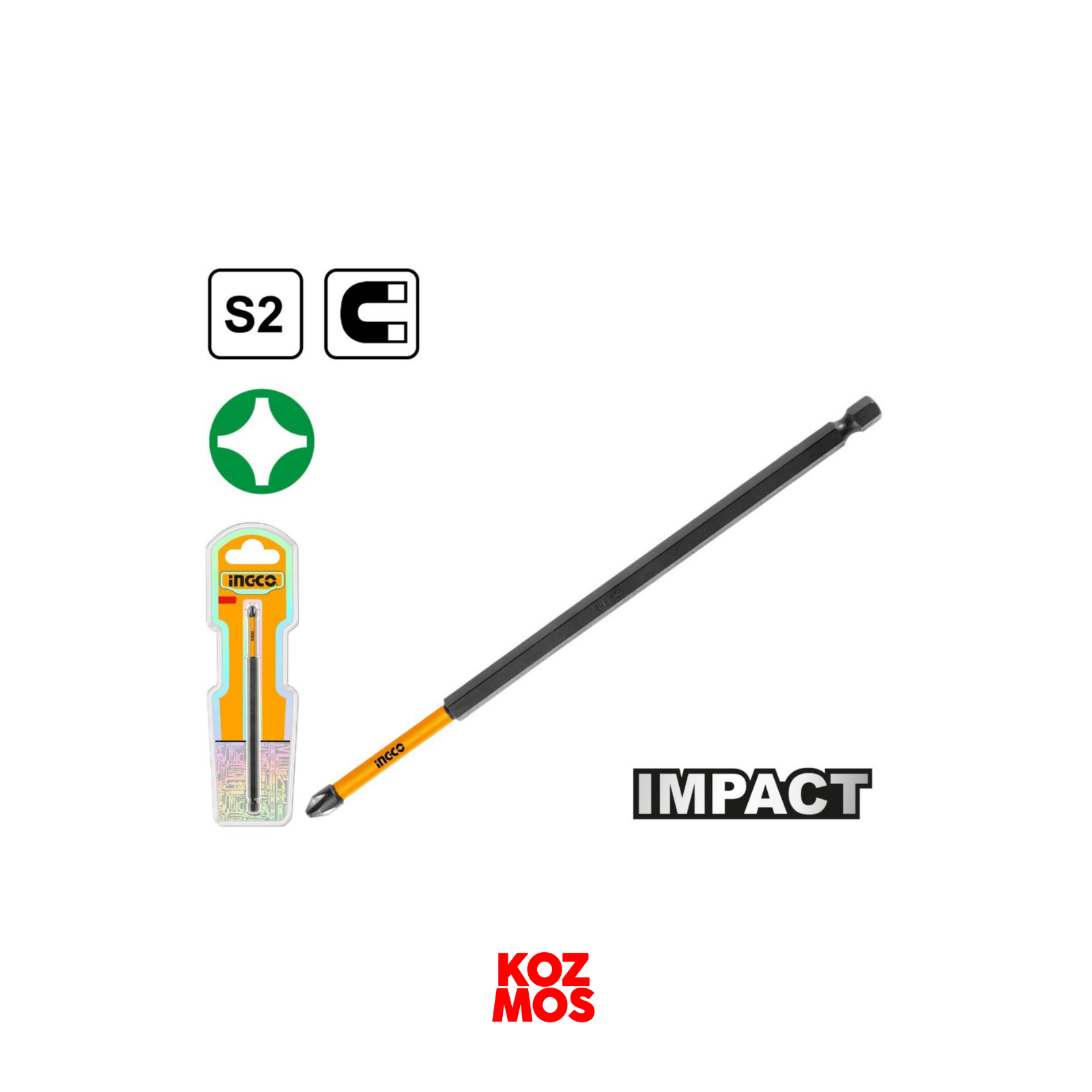 İngco sdbim71ph215 vidalama ucu darbeli ph2 150mm